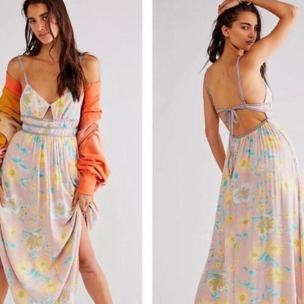 Pink floral maxi dress from Free People New with Tags size medium